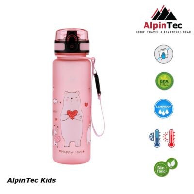 Παγούρι Alpin tec Kids Αρκουδάκι Ροζ 500ml